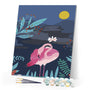 paint by numbers | Flamingo at Night | animals birds easy flamingos flowers | FiguredArt