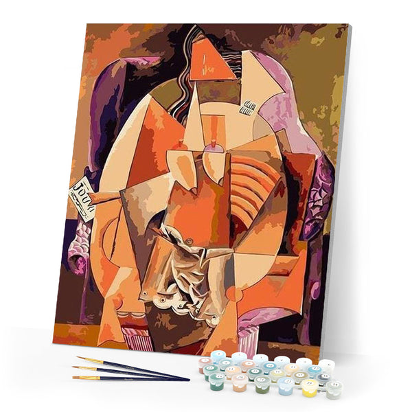 paint by numbers | Abstract Kiss | famous paintings intermediate romance | FiguredArt