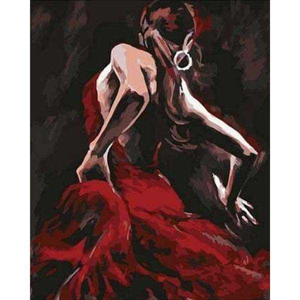 paint by numbers | Flamenco Dancer | dance intermediate | FiguredArt