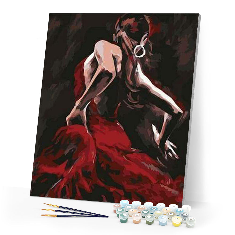 paint by numbers | Flamenco Dancer | dance intermediate | FiguredArt