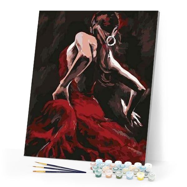 paint by numbers | Flamenco Dancer | dance intermediate | FiguredArt