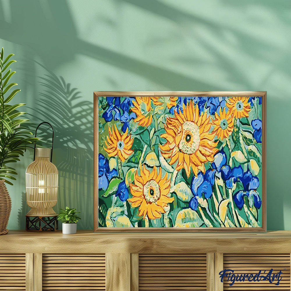 paint by numbers | Van Gogh Sunflowers Garden | advanced famous paintings flowers van gogh | FiguredArt