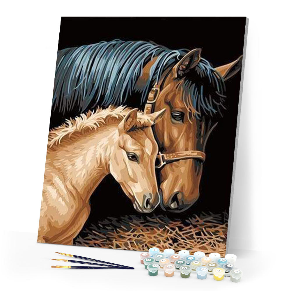 paint by numbers | Horse and Foal | animals easy horses | FiguredArt