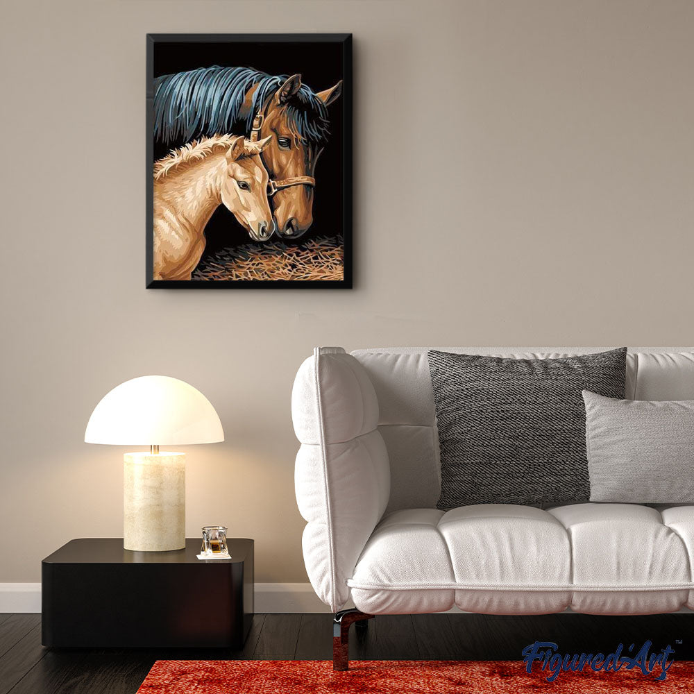 paint by numbers | Horse and Foal | animals easy horses | FiguredArt