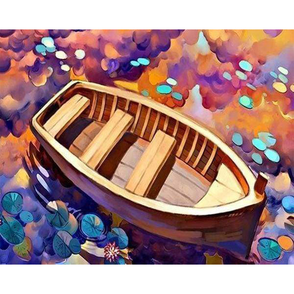 paint by numbers | Cartoon Boat | advanced kids ships and boats | FiguredArt