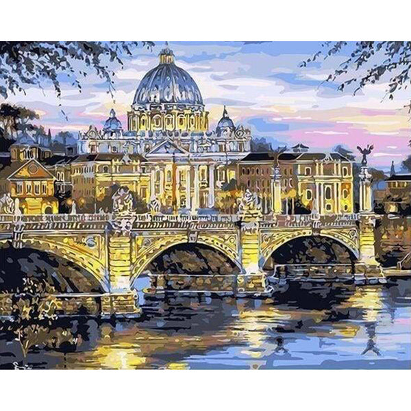 paint by numbers | Bridge in Paris | cities intermediate | FiguredArt