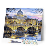 paint by numbers | Bridge in Paris | cities intermediate | FiguredArt