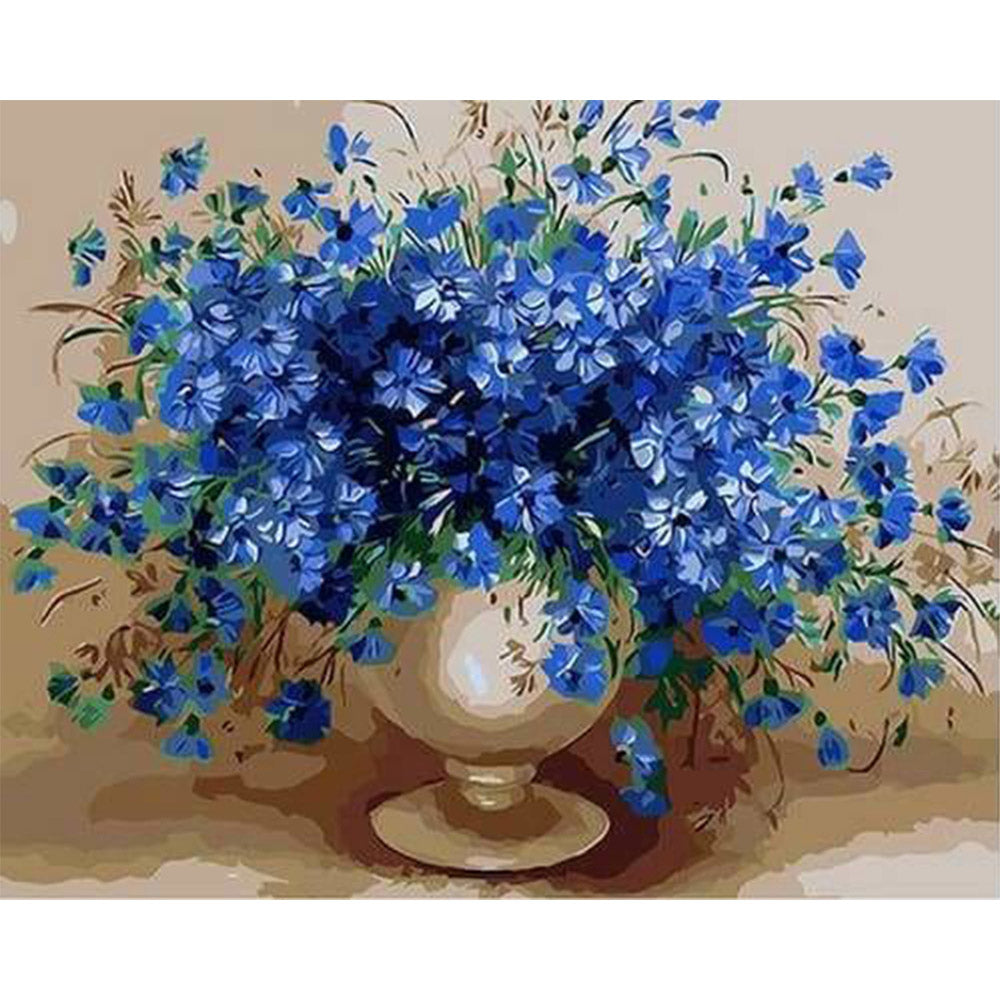 paint by numbers | Blue Temptation | flowers intermediate | FiguredArt