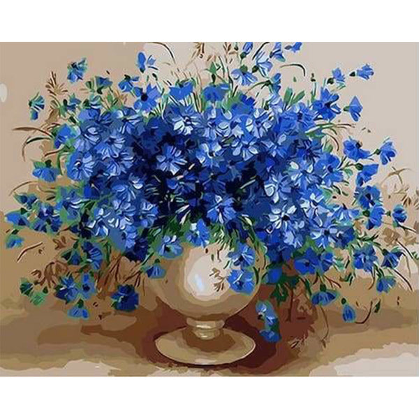 paint by numbers | Blue Temptation | flowers intermediate | FiguredArt
