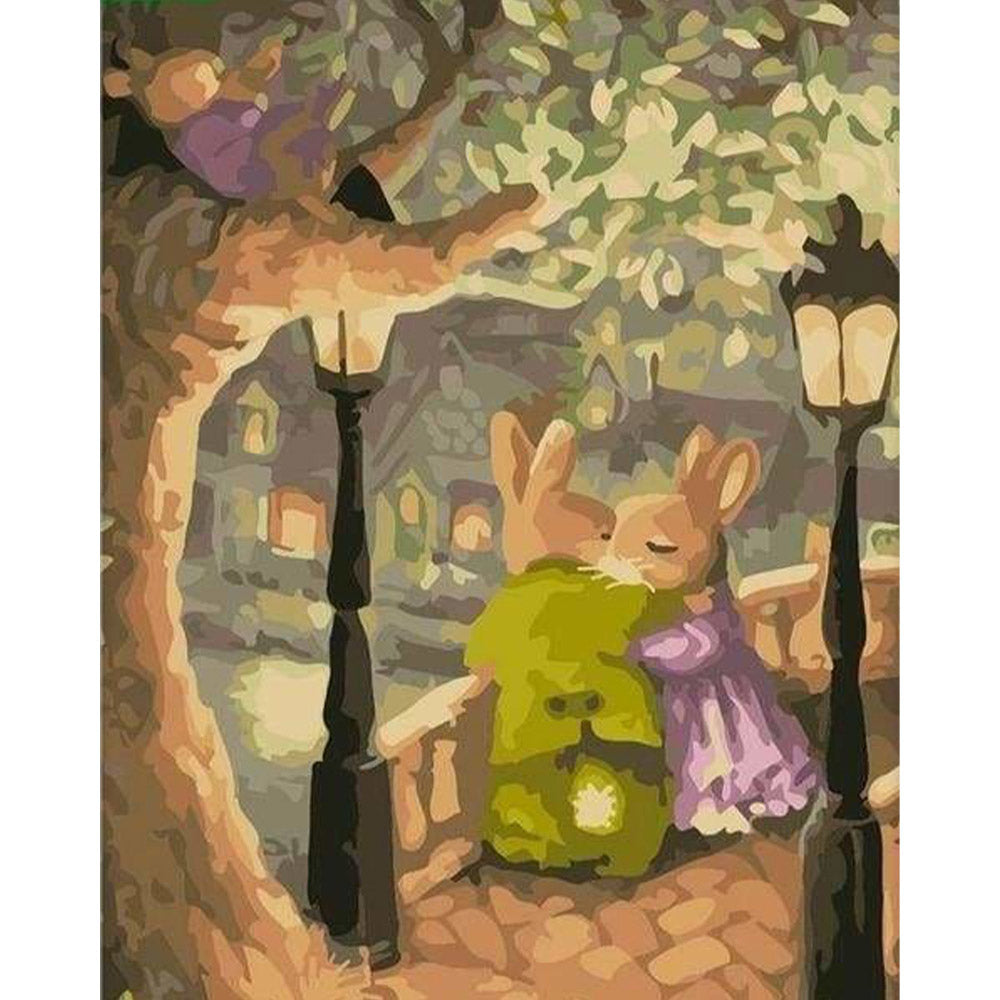 paint by numbers | Bunny Couple | animals easy trees | FiguredArt