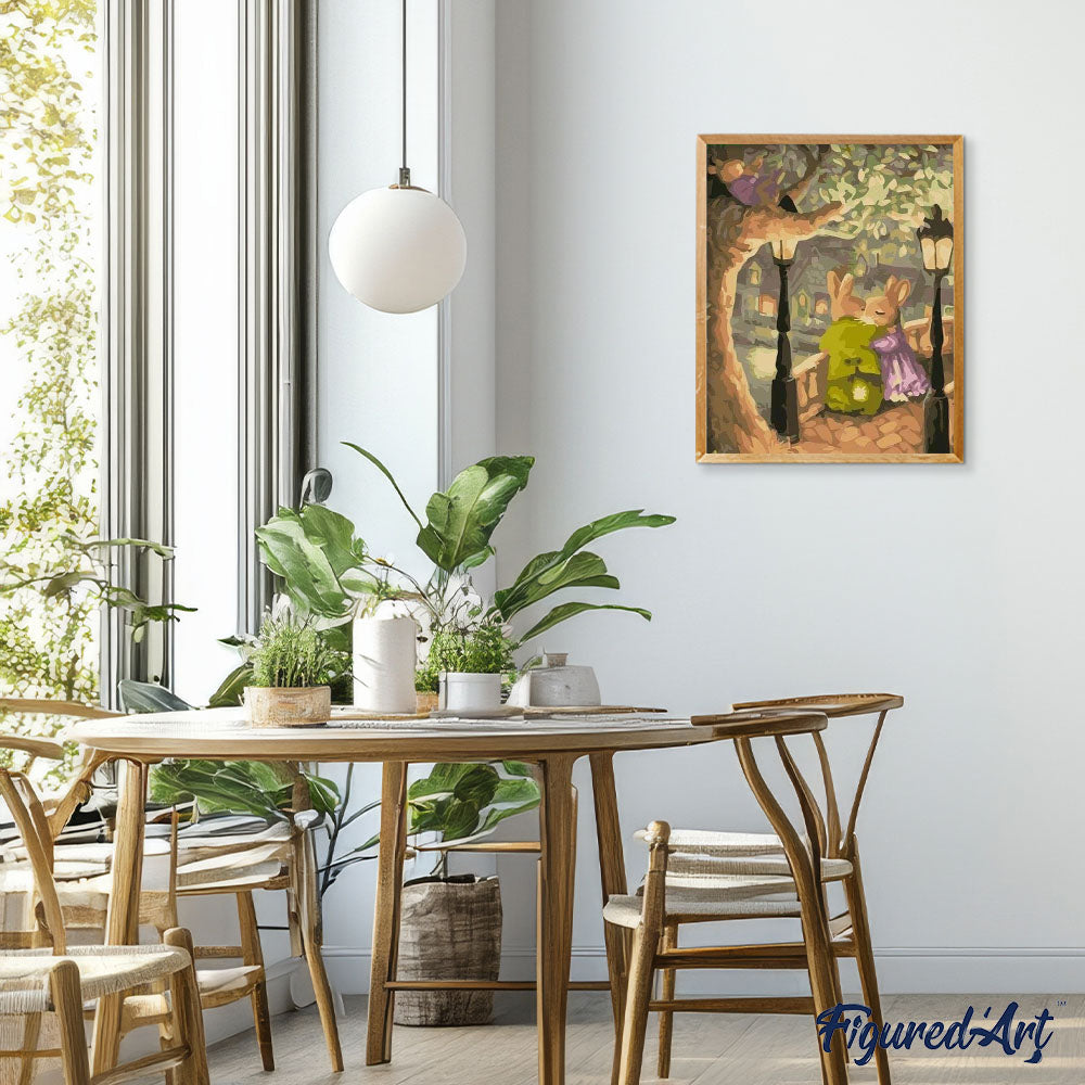 paint by numbers | Bunny Couple | animals easy trees | FiguredArt