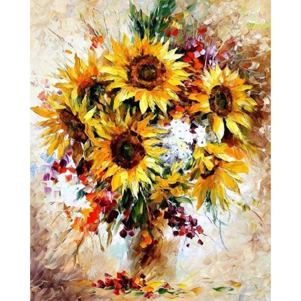 paint by numbers | Pretty Sunflowers | flowers intermediate | FiguredArt