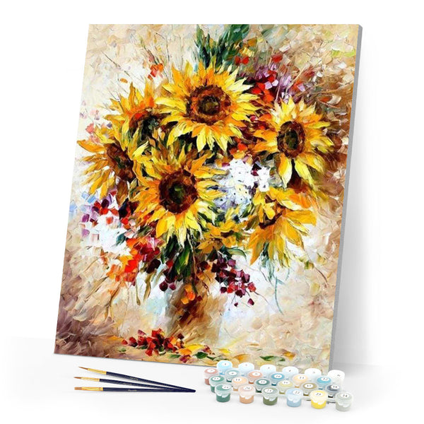 paint by numbers | Pretty Sunflowers | flowers intermediate | FiguredArt