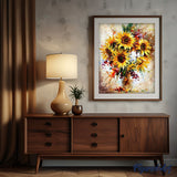 paint by numbers | Pretty Sunflowers | flowers intermediate | FiguredArt