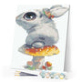 paint by numbers | Rabbit and Mushroom | animals easy kids rabbits | FiguredArt