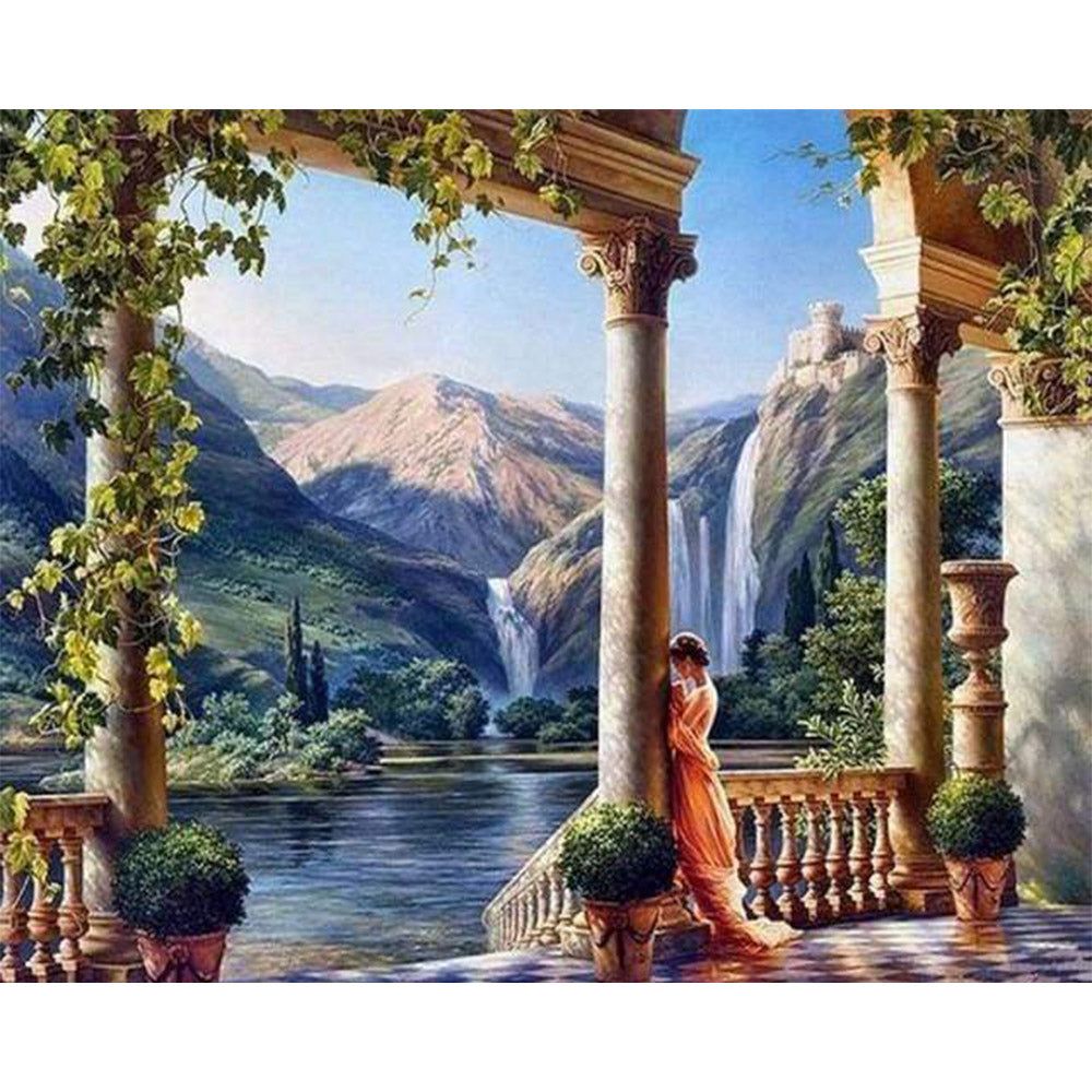 paint by numbers | A Goddess at the waters edge | advanced landscapes | FiguredArt
