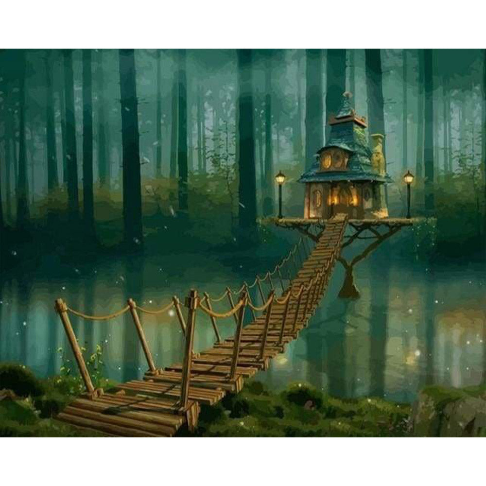 paint by numbers | Bridge Lake | advanced landscapes | FiguredArt