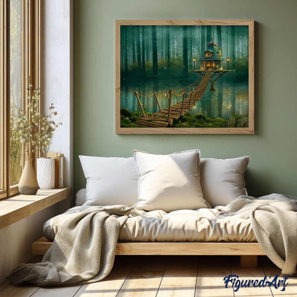 paint by numbers | Bridge Lake | advanced landscapes | FiguredArt