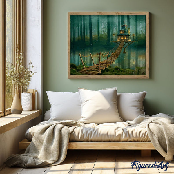 paint by numbers | Bridge Lake | advanced landscapes | FiguredArt