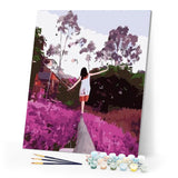 paint by numbers | Color Lavender | easy landscapes | FiguredArt