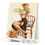 Vintage Pin-up with Yarns