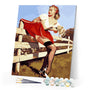 Vintage Pin-up with Fence
