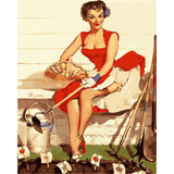 Paint by numbers | Pin-up and gardening | easy women new arrivals pin-up | Figured'Art