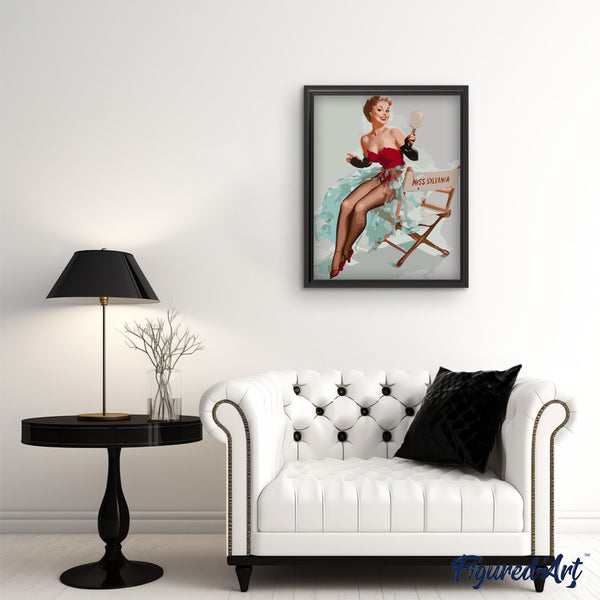 Paint by numbers | Pin-up Miss Sylvania | easy women new arrivals pin-up | Figured'Art