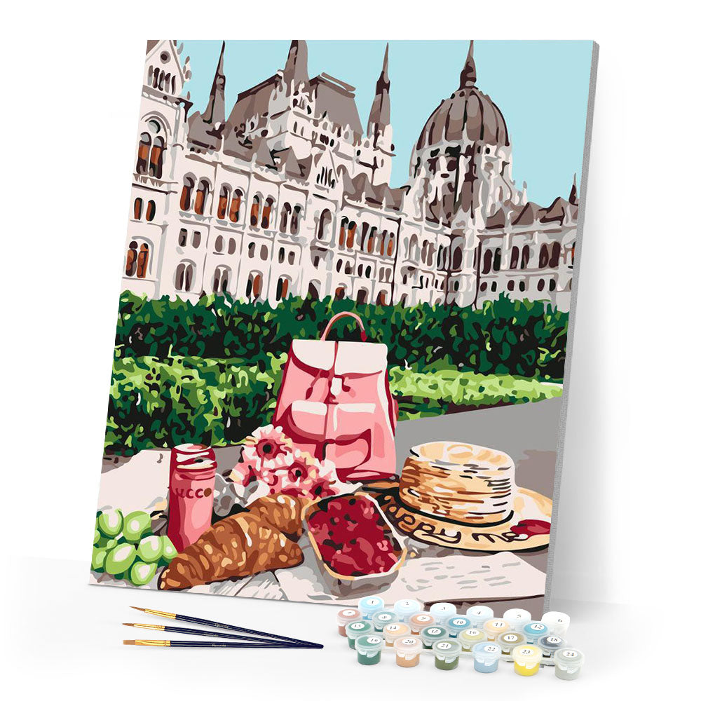 Paint by numbers | Breakfast and view of the castle | castles advanced new arrivals cities | Figured'Art