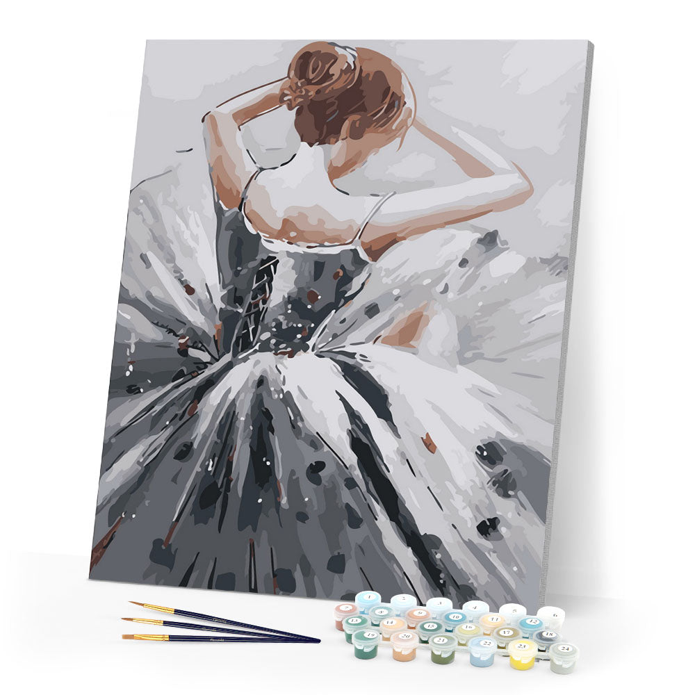 Dancer and Grey Dress