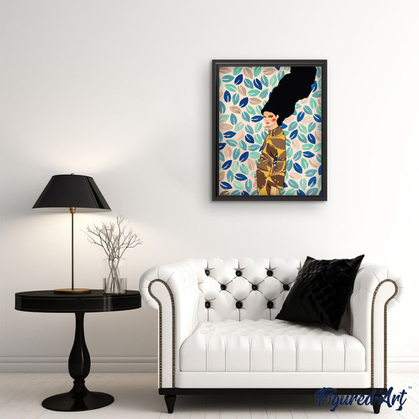 Woman design and leaves