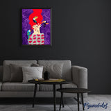 Paint by numbers | Woman and toucans | animals women intermediate new arrivals birds portrait | Figured'Art