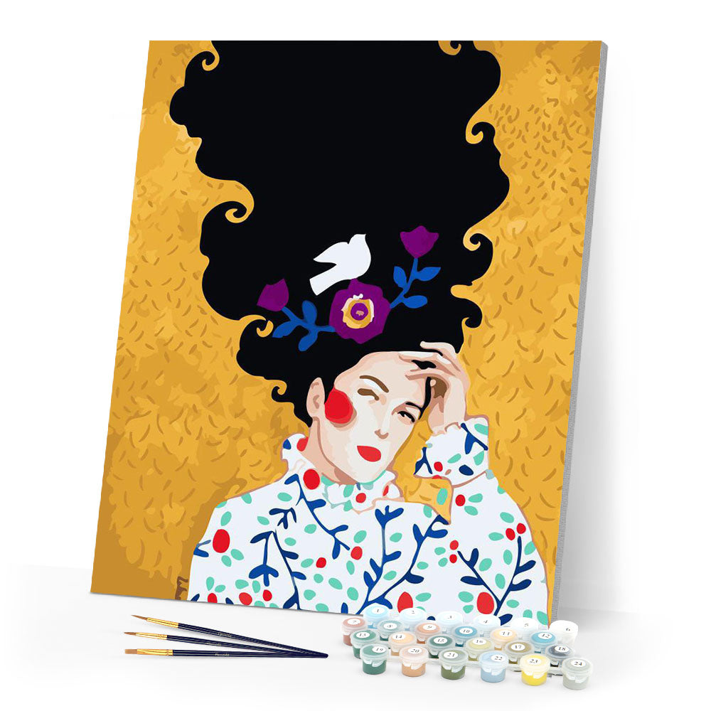 Paint by numbers | Woman and hairstyle | women intermediate new arrivals portrait | Figured'Art