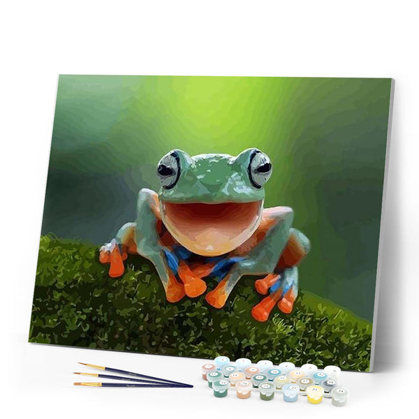 paint by numbers | Little Frog | animals frogs intermediate | FiguredArt