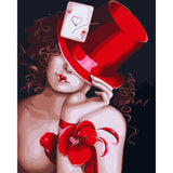 Paint by numbers | Sexy woman with red hat | women intermediate new arrivals nude portrait | Figured'Art