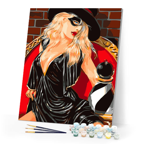 Woman in Black Dress