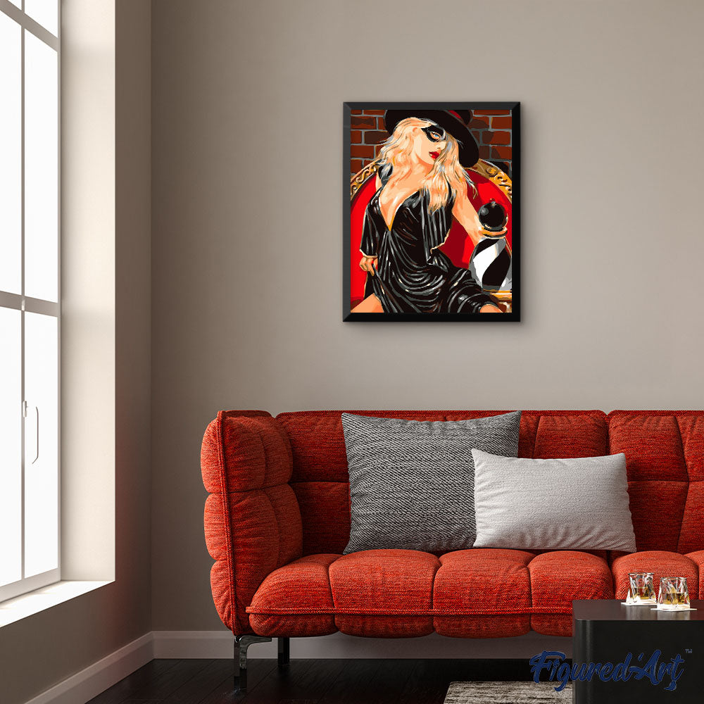 Woman in Black Dress