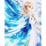 paint by numbers | Blue Princess | intermediate kids | FiguredArt