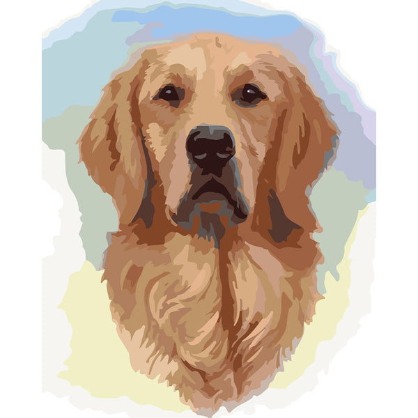 paint by numbers | Brown Dog Spirit | animals dogs intermediate | FiguredArt