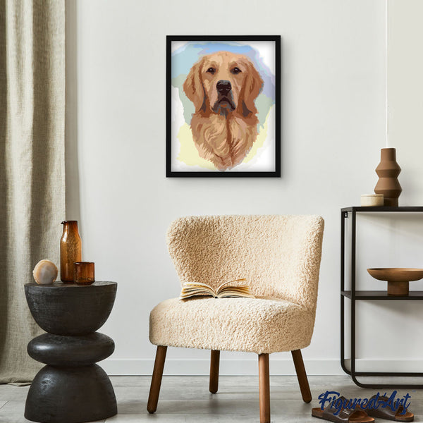 paint by numbers | Brown Dog Spirit | animals dogs intermediate | FiguredArt