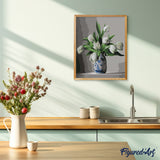 paint by numbers | White Tulips | easy flowers | FiguredArt