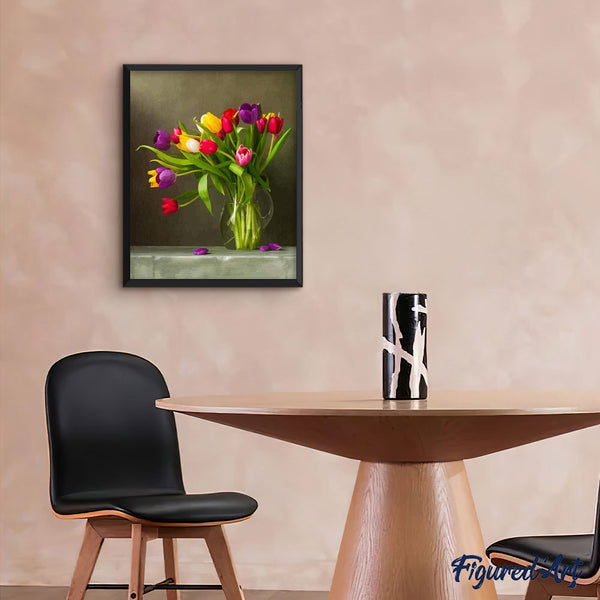 paint by numbers | Multicolored Flowers | flowers intermediate | FiguredArt