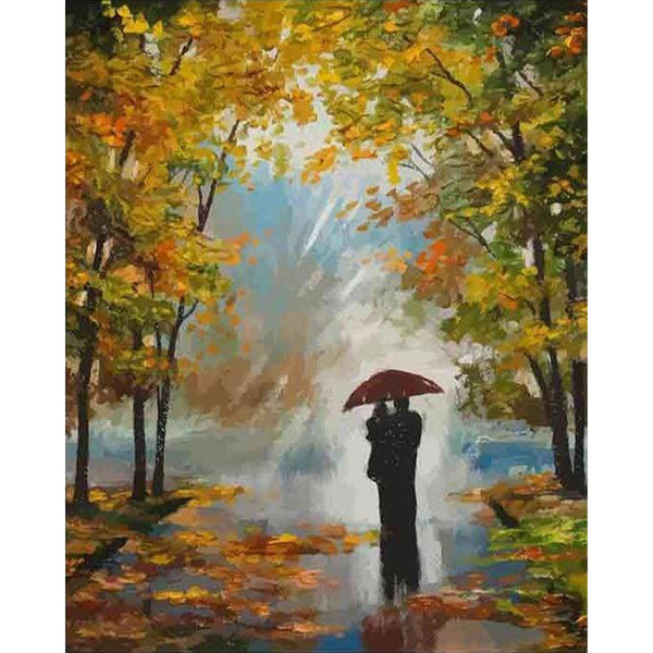 paint by numbers | Couple in the woods | advanced landscapes romance | FiguredArt