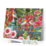 paint by numbers | Birds on Railings | animals birds flowers intermediate | FiguredArt