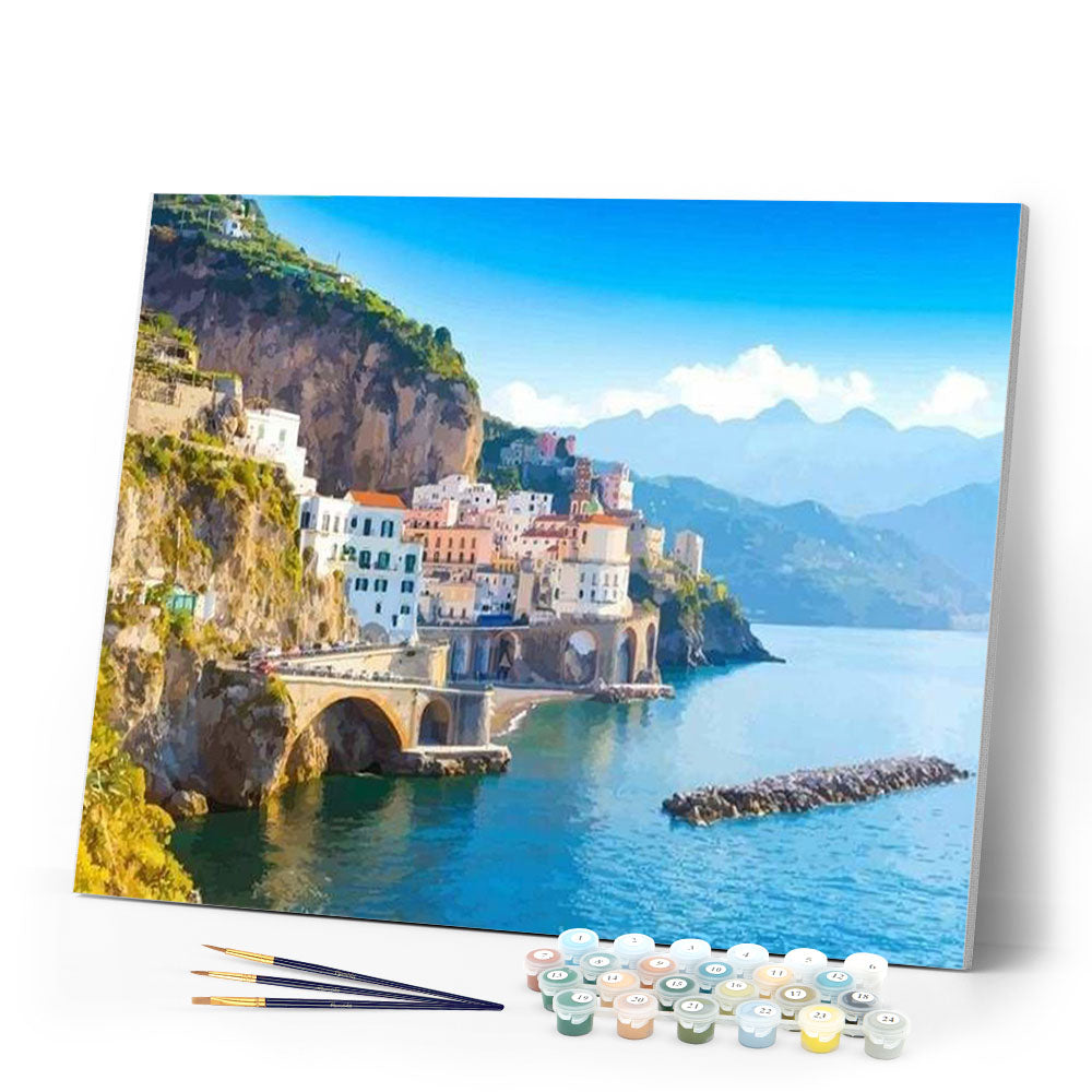 paint by numbers | Amalfi Cityscape | advanced landscapes | FiguredArt