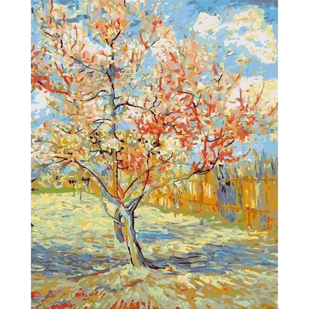 paint by numbers | Van Gogh The Pink Peach Tree | advanced famous paintings van gogh | FiguredArt