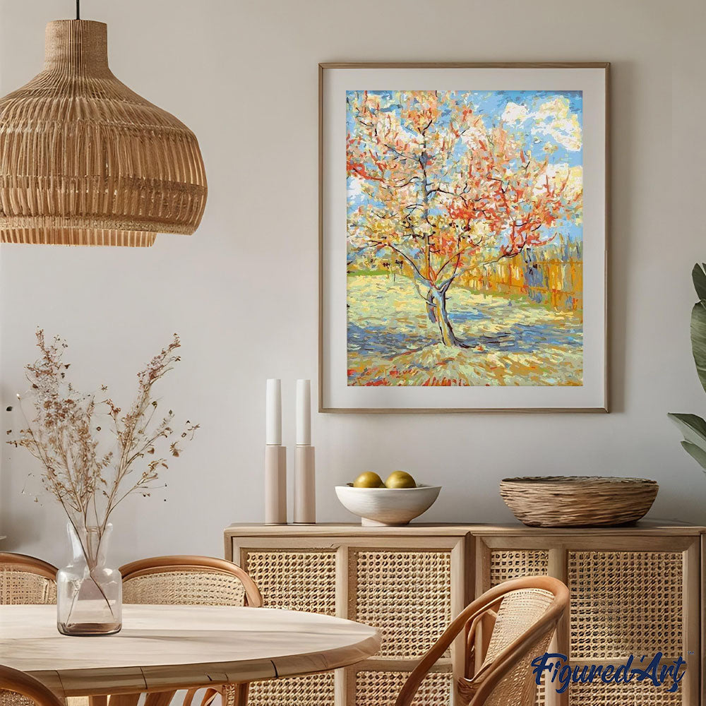 paint by numbers | Van Gogh The Pink Peach Tree | advanced famous paintings van gogh | FiguredArt