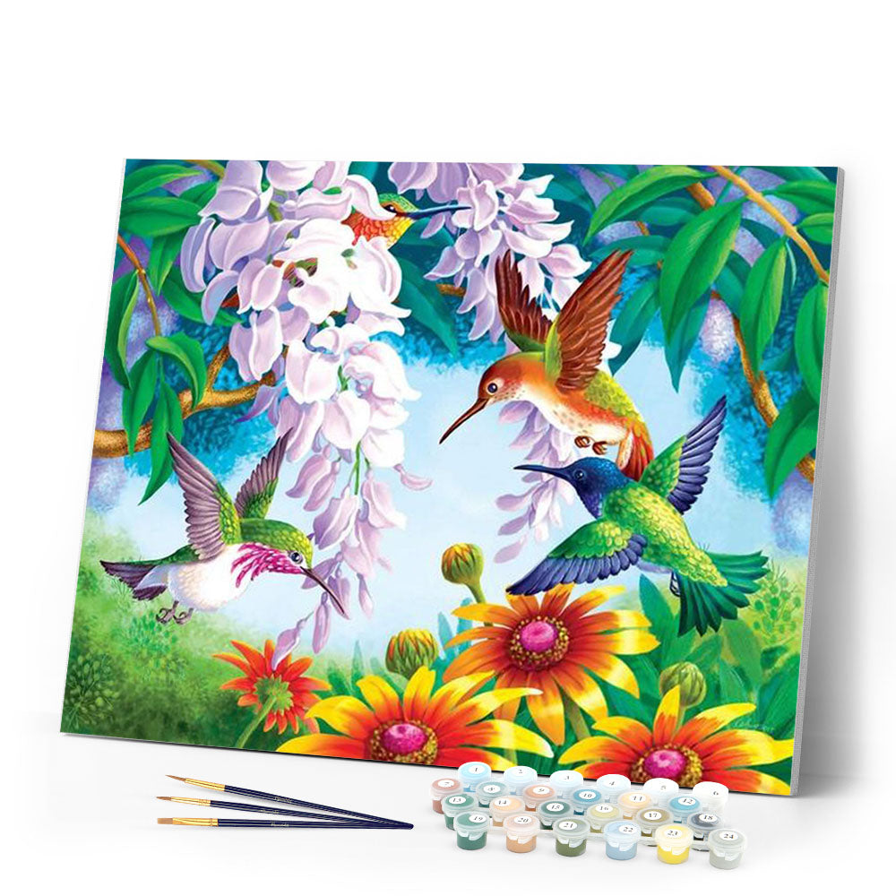 paint by numbers | Birds and Flowers | animals birds flowers intermediate new arrivals | FiguredArt
