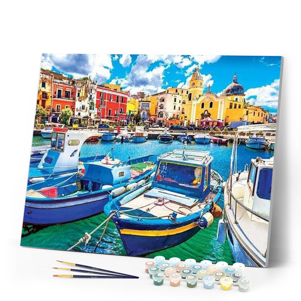 paint by numbers | Small fishing Boats | advanced new arrivals ships and boats | FiguredArt