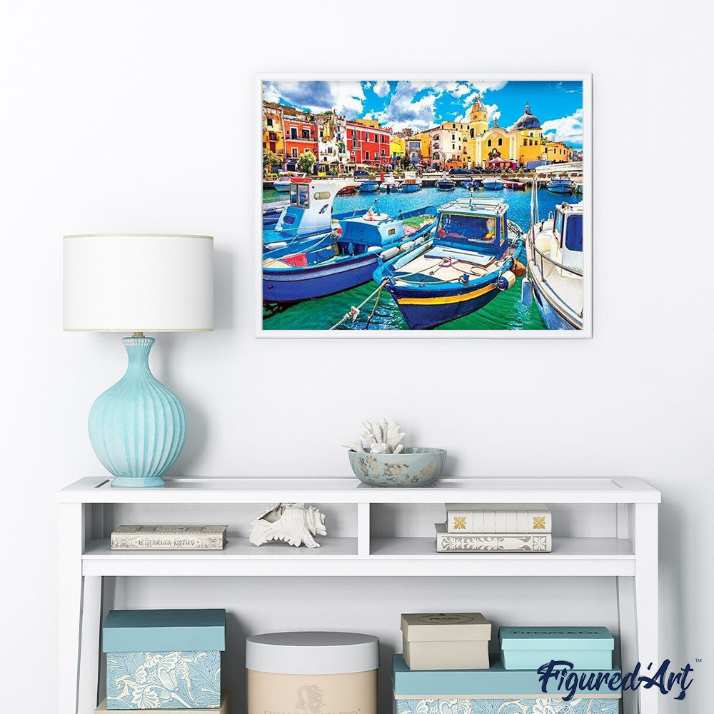 paint by numbers | Small fishing Boats | advanced new arrivals ships and boats | FiguredArt